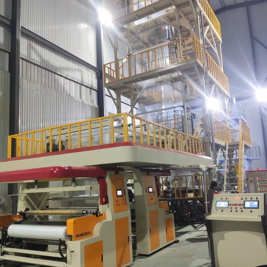 Automatic High Speed Blown Film Extruder Machine IBC ABC Blown Film Extrusion Machine - 3 Layer Plastic Blowing and ABC Blown Film Machine