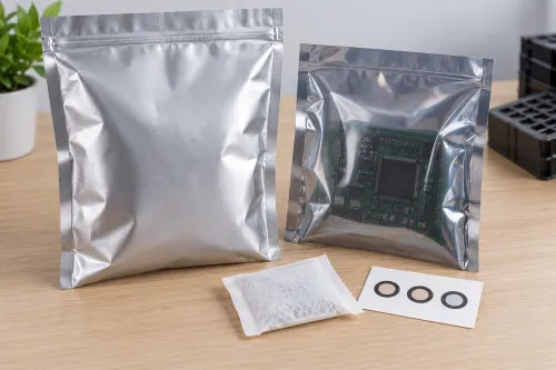Minh họa túi shielding, túi cản ẩm hàn kín và phụ kiện đóng gói khô