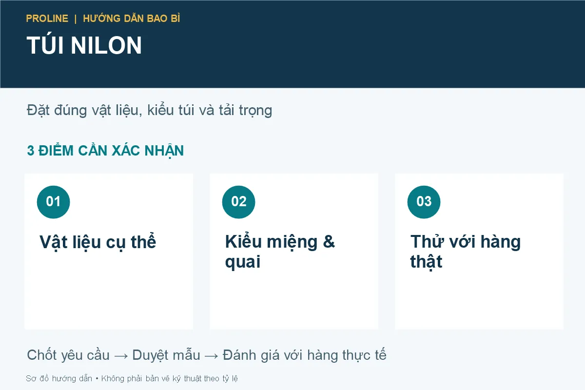 Các thông tin cần chốt trước khi đặt túi nilon