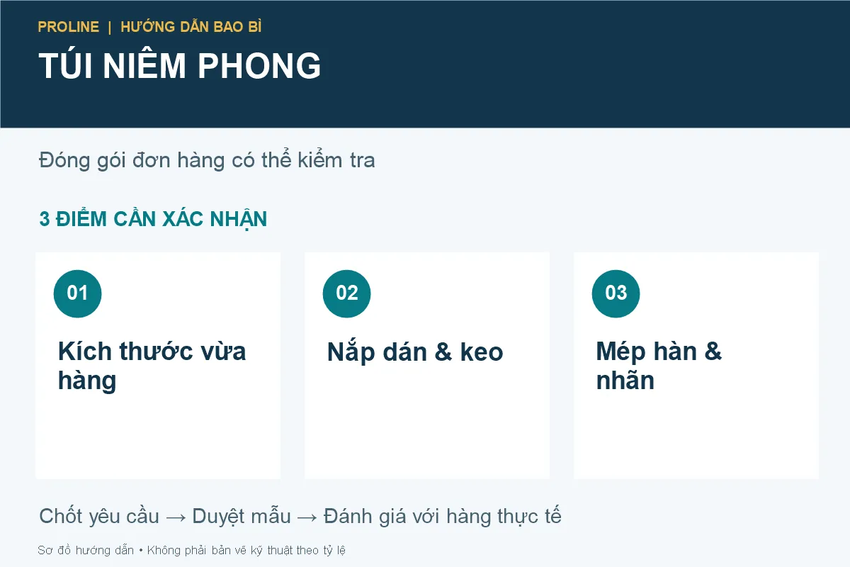 Ba tiêu chí duyệt mẫu túi niêm phong giao hàng
