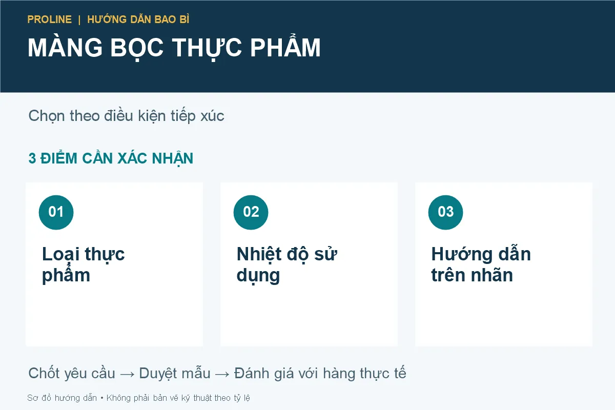 Checklist loại thực phẩm, nhiệt độ và hướng dẫn sử dụng màng bọc