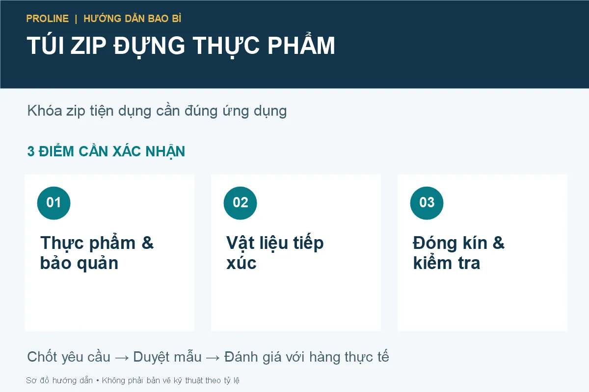 Ba điểm chọn túi zip thực phẩm: bảo quản, vật liệu và đóng kín