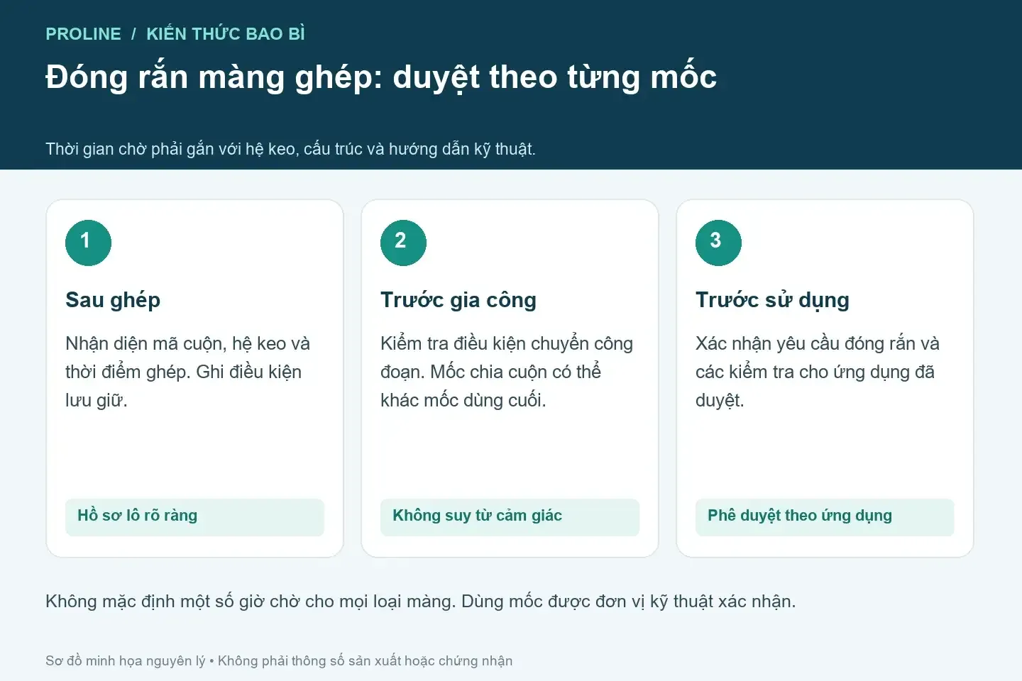 Đóng rắn màng ghép phức hợp: các mốc cần xác nhận