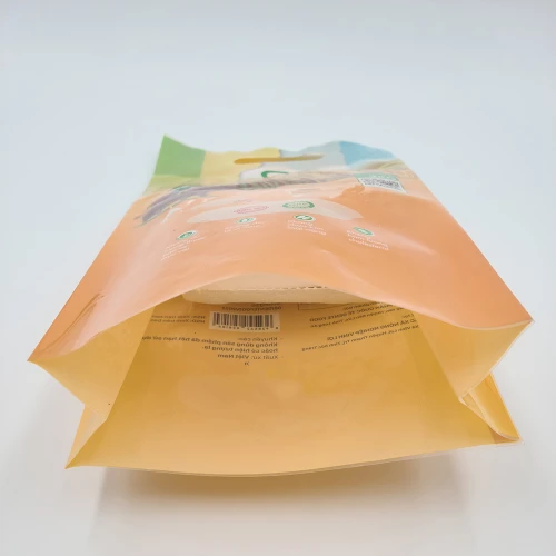 Góc nhìn đáy mở của mẫu túi bao bì gạo